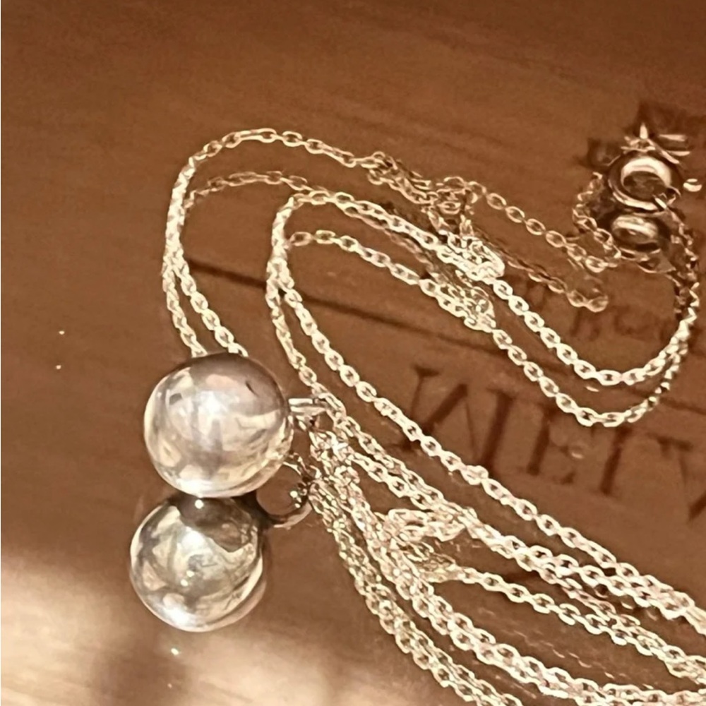 N190 Vintage Solid Sterling Silver 925 Necklace and Pendant Minimalist Style